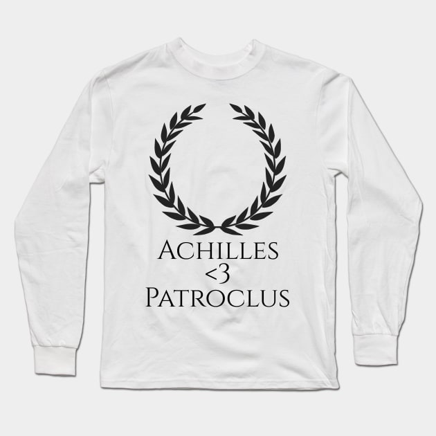 LGBT Gay Pride Achilles <3 Patroclus Ancient Greek Mythology Long Sleeve T-Shirt by Styr Designs